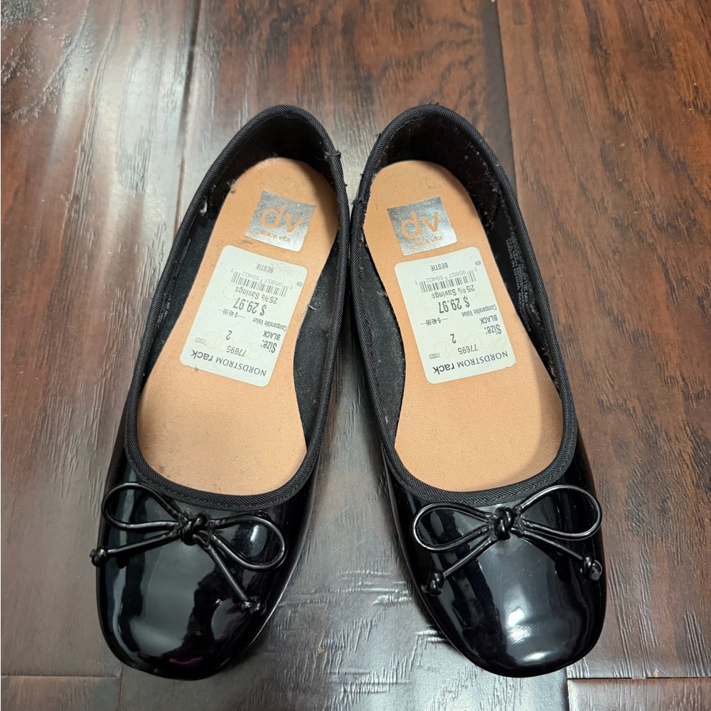 DV by Dolce Vita Shiny Black Ballet Flats